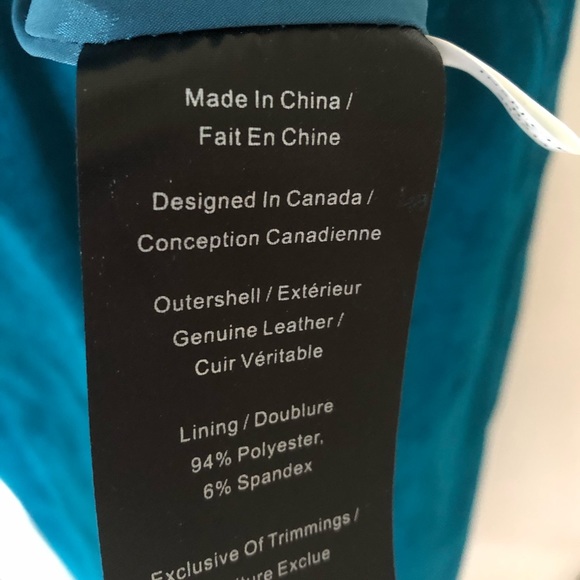 Danier leather, teal suede dress, size 0, new with tags - Picture 7 of 7